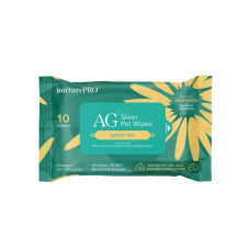 Nurture Pro Pet Wipes AG+ Silver Green Tea 10 sheets, NPS16 (5 Packs), cat Wet Wipes, Nurture Pro, cat Grooming, catsmart, Grooming, Wet Wipes